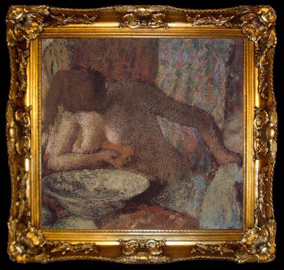 framed  Edgar Degas Lady in the bathroom, ta009-2